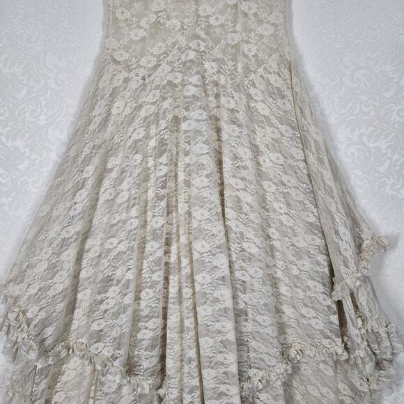 Intimately Free People French Courtship Sheer Lace Slip Dress XS Tea Fairy Boho - Picture 4 of 16